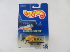 HOT WHEELS PROPPER CHOPPER IN YELLOW BLACK COLLECTOR #185