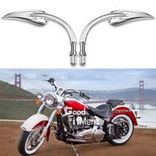 For Harley Softail Breakout Fatboy 1 Pair Motorcycle Teardrop Rearview Mirrors