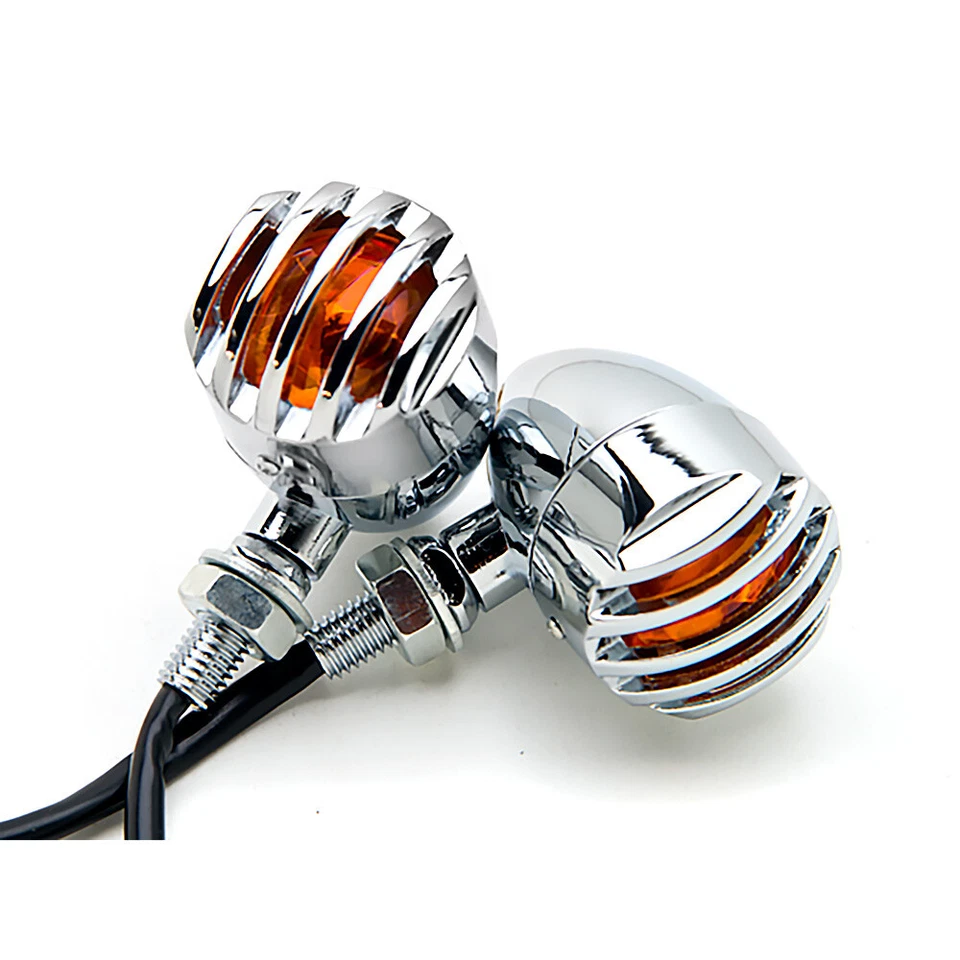 Хромированные указатели поворота для Harley Davidson Dyna Glide Wide Glide FXDWG FXWG - Изображение 2 из 4