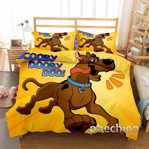 3D Scooby-Doo Quilt Duvet Set Bedding Set Pillowcase Single Double Queen Gift