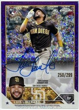 2023 Topps Chrome Luis Liberato On Card Auto #RA-LL Purple Speckle /299 Padres