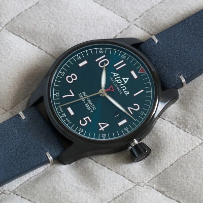 ALPINA Herrenuhr Automatik AL-525LNR4FBS6-CW Startimer Pilot - Bild 1 von 4