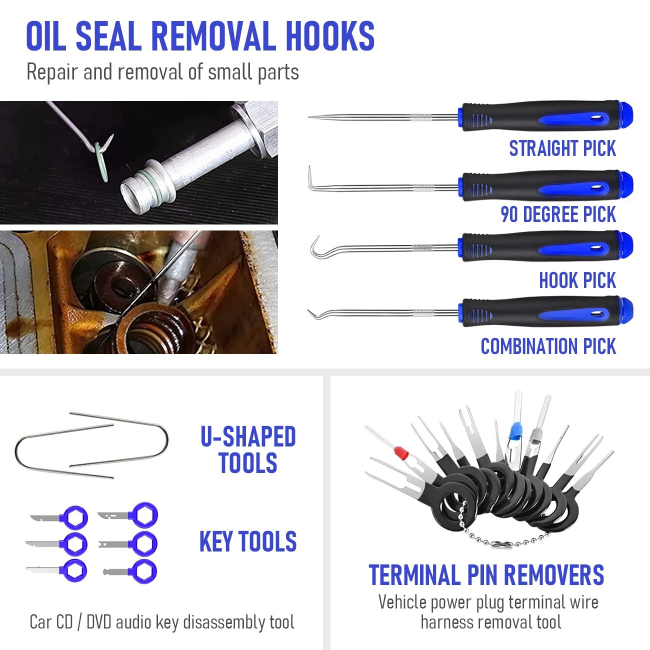 200Pcs Trim Removal Tool Kit,Car Trim Plastic Panel Fastener Removal