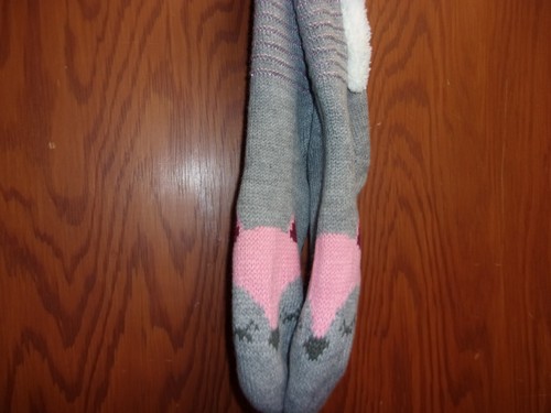 NUEVO PAR DE CALCETINES DE PUNTO GRIS Y ROSA PARA DAMA SECRET TESORURE... TALLA.(4-10) - Imagen 3 de 5