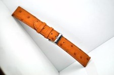 Genuine Ostrich Leather Watch Strap Handmade Italy to fit Rolex Omega Cartier