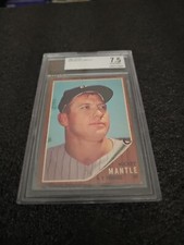 MICKEY MANTLE BVG 7.5 NM+ 1962 Topps Baseball Card #200 HOF New York Yankees 