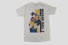 Dragon Ball Z Mens Goku & Multiple Characters Anime White Shirt NWT Medium