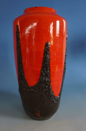 Scheurich Fat Lava Ceramic Vase Ceramic Vase Red Pop Panton Era 45cm (F024-451) - Picture 1 of 8