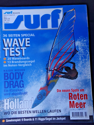 SURF MAGAZIN 3/99, INTERVIEW ALEX HUMPEL,ACE 260 SWALLOW,F2 WAVE 254,MISTRAL 256
