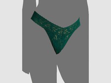 24 Hanky Panky Women's Green Signature Lace Low Rise Thong Panty OS/4-14