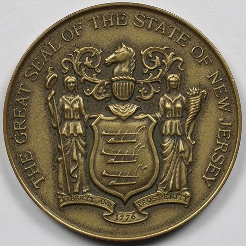 New Jersey 2.5" Bronze State Medal Revolution’s Crossroads 1776 Medallic Art Co. - Imagen 2 de 2
