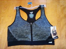 AVIA Women's Wireless Front Zip Sports Bra, size XXXL , medium support