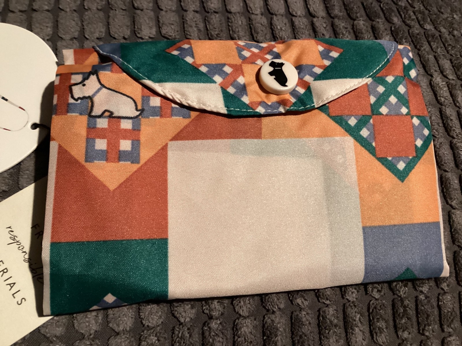 BNWT New Radley Patchwork Foldaway Shopper Bag In Pouch - Recycled