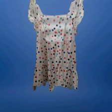 Shein Curve Polka Dot Party Dress Ruffled Sleeves Open Tie Back NWT summer 