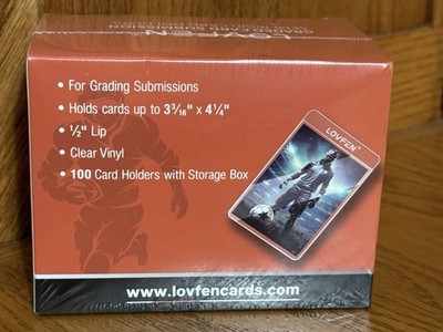Lovfen Trading Cards Top Loaders 100ct 3 x4  NIB New Sealed