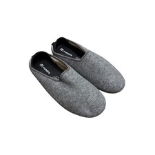 Mahabis Classic Grey Wool Felt Slippers Mens Size 12 Collapsible Heel