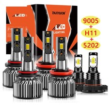 For Chevy Suburban Tahoe 2007-2014 6x LED Headlights w/Fog Light Bulbs Combo Kit