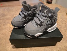 Jordan 4 RETRO cool grey/Chrome-Dark Charcoal TD size 4c JUMPMAN