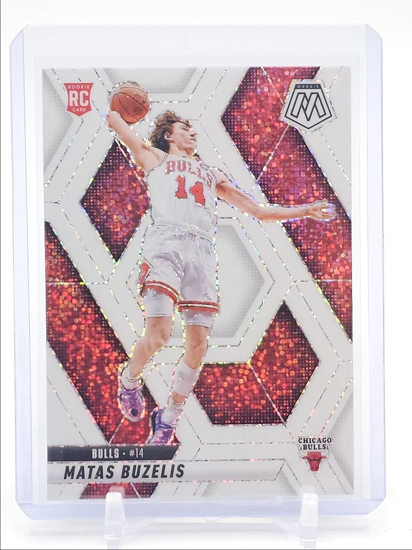 MATAS BUZELIS 2024-25 MOSAIC ROOKIE WHITE SPARKLE PRIZM BULLS #223 RC Q5300