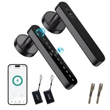 TDMALE FINGERPRINT DOOR LOCK SMART VOICE GUIDANCE DOOR KNOB - H24 - BLACK