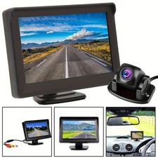 Car Backup Camera Rear View System 4.3" LCD Display Parking Monitor With Adapter