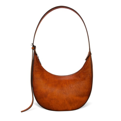 Women’s Crossbody Handbag Crescent Shoulder Bag Brown Leather Purses and Hand...