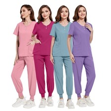 Unisex Niaahinn Medical Scrub Set - Versatile Jogger Scrubs for Men  Women