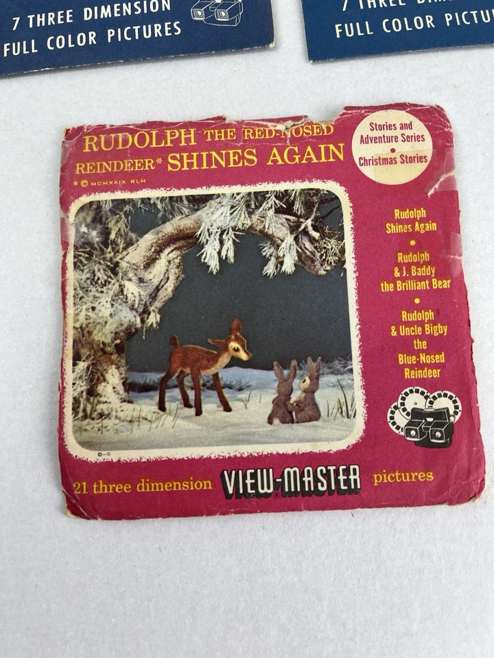 View-Master Rudolf The Red-nosed Reindeer & Little Red Riding He w 3 Booklets Ea - Image 3 of 4