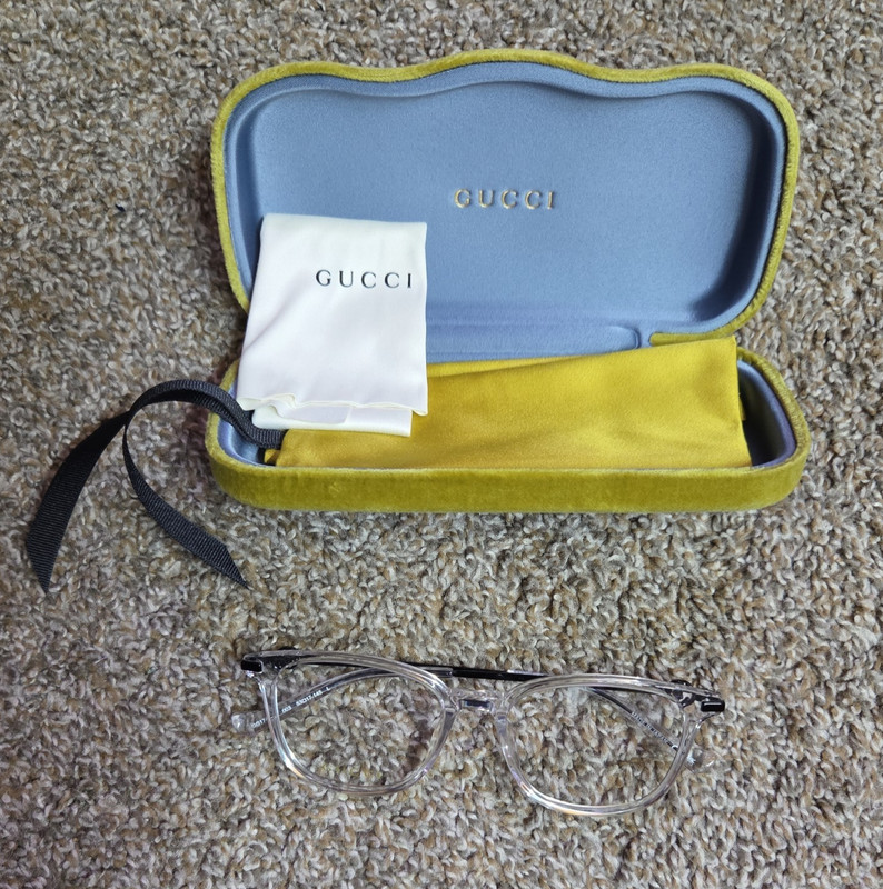 Gucci Eyeglasses Frames GG1745OA 003 Clear Black Square Asian Fit 53-17-145
