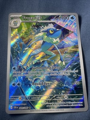 Pokémon Frogadier Illustration Rare Full Art Holo Card 089/086 Chaos Rising NM