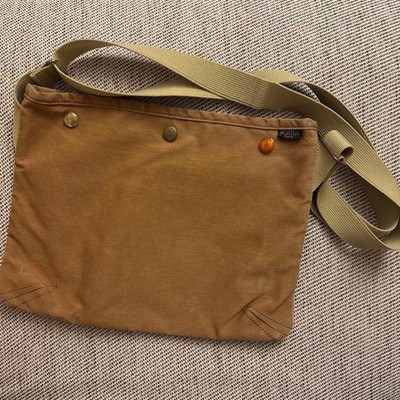 Yoshida Kaban PORTER Coppi Sacoche Shoulder Bag Brown Thin