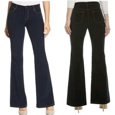 Lafayette 148 New York Mercer Ink Flare Leg High Waist Trousers Size 16