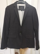 Women's J. Crew Regent Wool Blazer Jacket Black Style B0323 Size 2