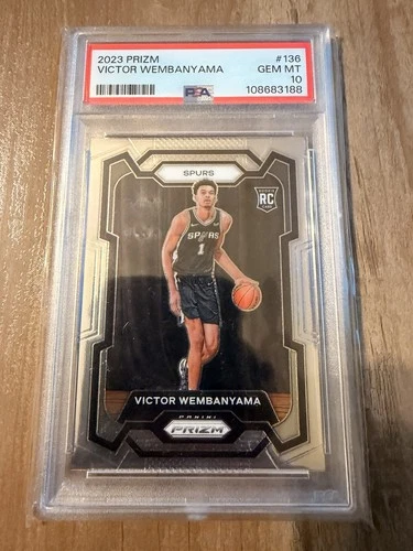 2023-24 Panini Prizm Victor Wembanyama #136 Rookie Base Spurs PSA 10