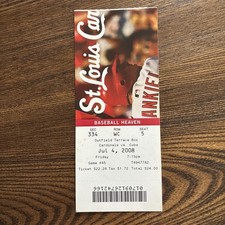 BASEBALL TICKET ~ ST LOUIS CARDINALS ~ ALBERT PUJOLS 300 HOME RUN ~ CHICAGO CUBS