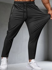 Men  s Athletic Jogger Pants with Zipper Pockets Stretch Running Gym Casual