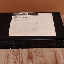 Denon DMD-1300 MiniDisc Recorder Black 20bit Digital Filter Power Loading Japan