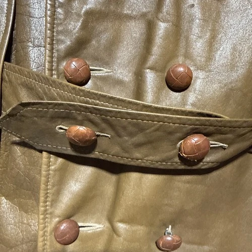VTG 70s Leathers Ltd by Campus Brown Leather Barnstormer Jacket Belted Men’s L image 5
