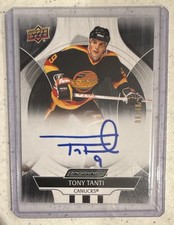 2024-25 Upper Deck Engrained Icons - Autographs Tony Tanti #CA-TT Ebony /49 