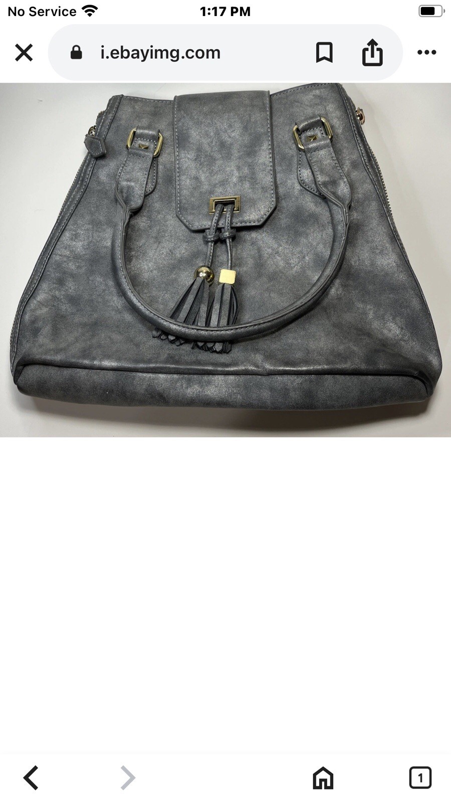 Elegant Black Leather Tote Bag