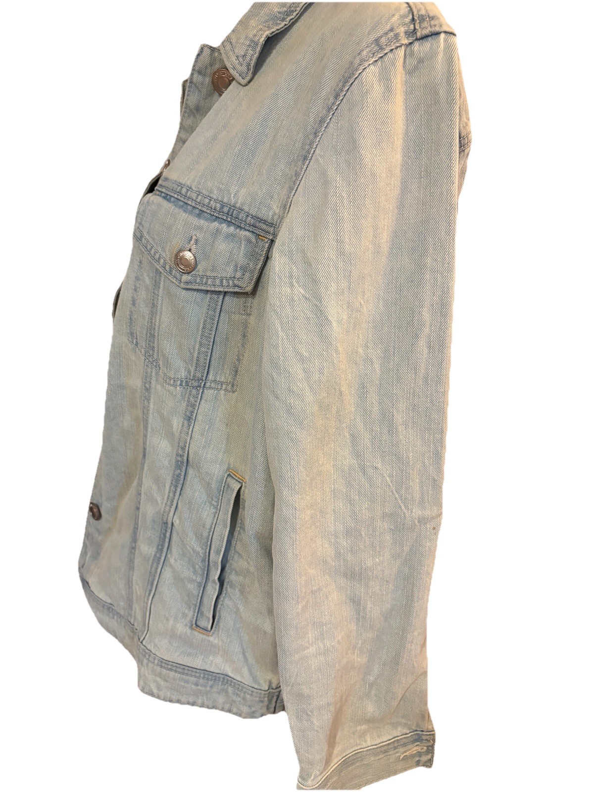 American Eagle Denim Jacket Large Boho, Layering … - image 4