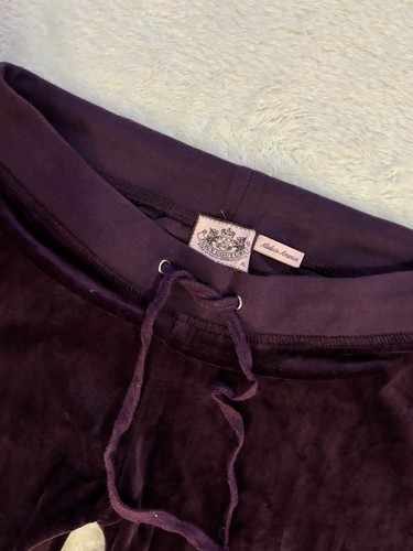 Vintage Juicy Couture Dark Purple Low Rise Tracksuit Pants - Picture 3 of 6