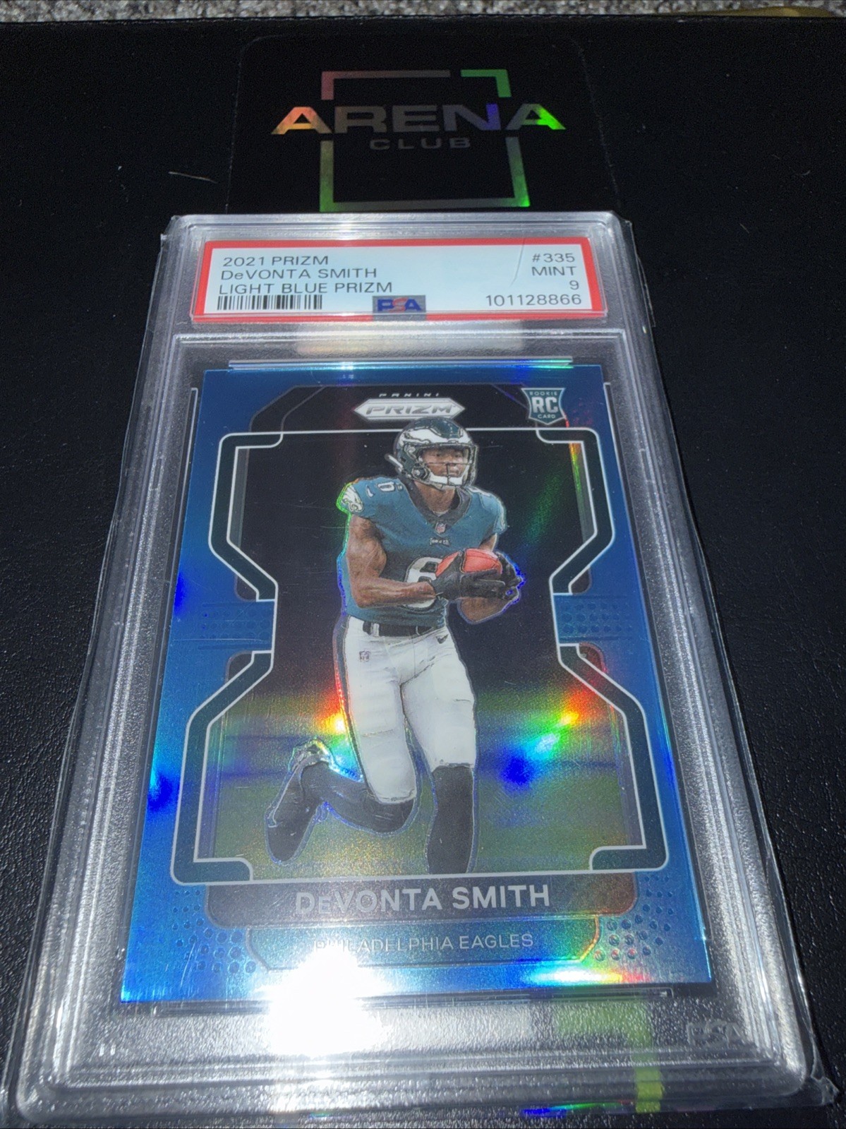 2021 Panini Prizm - Rookie Devonta Smith #335 Light Blue Prizm (RC) PSA 9