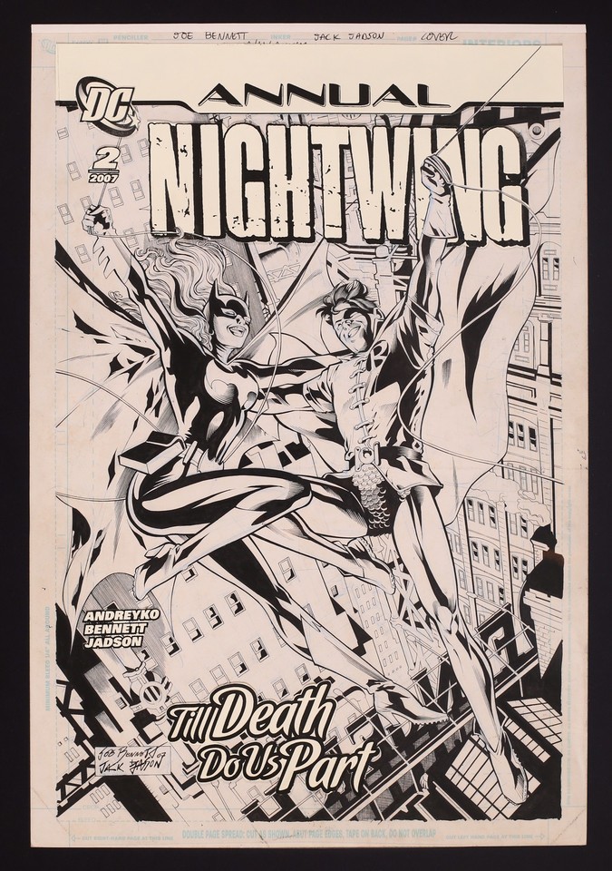 Original Cover Art Nightwing Annual #2 2007 Joe Bennett, Jack Jadson Comic Art