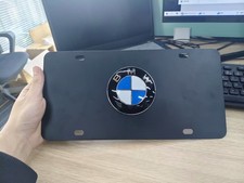 NEW 3D BLACK For BMW Style License Plate Raised Emblem 6" x 12" Badge NEW✔️✔️