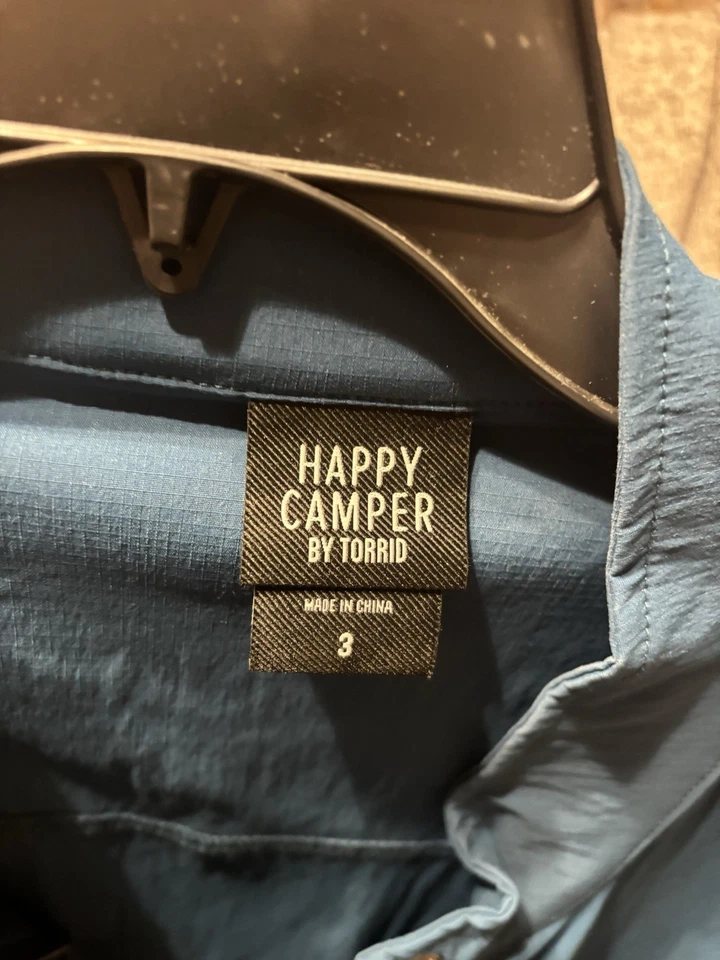 Chaleco activo Torrid Happy Camper Ripstop azul talla grande 3 nuevo con etiquetas exterior Gorpcore Foto 2 de 4