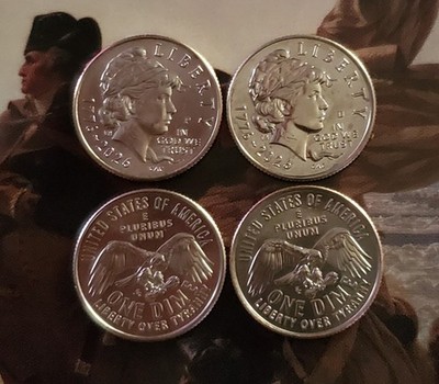 2026 P&D Emerging Liberty SemiQ Dime UNC 4-Coins from US MINT ROLLS Ships TODAY