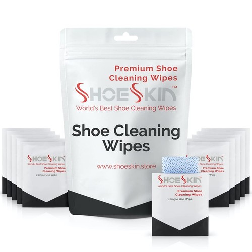Shoe Cleaning Wipes (30 Count) - Textured Sneaker Cleaning Wipes Great for Tr...