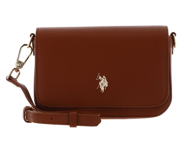 U.S. Polo Assn. Mansion Flap Crossbody Bag UmhäNgetasche Tasche Tan Braun Neu-image