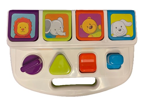 Battat Pop-Up Pals Interactive Animal Color Sorting Push & Pop Up Toy